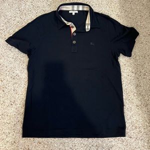 Burberry Black Polo in size L, Mens